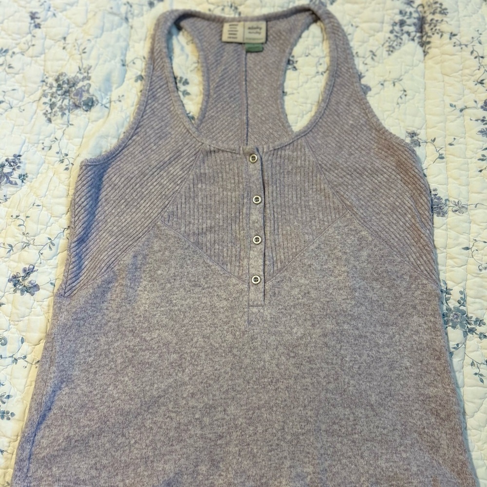 Saturday Sunday Lucie Lilac Anthropology Ribbed Racerback Tank Small